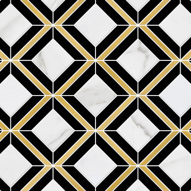 Mazuma - Calacatta, Nero Marquina, Brass