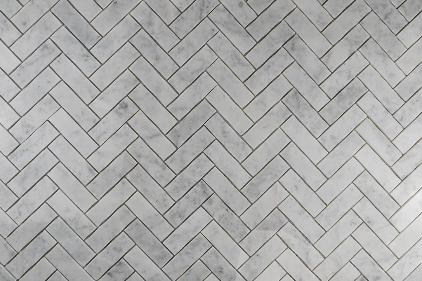 1" x 3" Herringbone - Carrara
