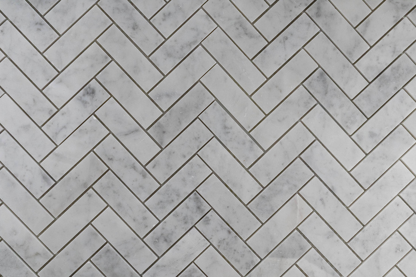 1" x 3" Herringbone - Carrara