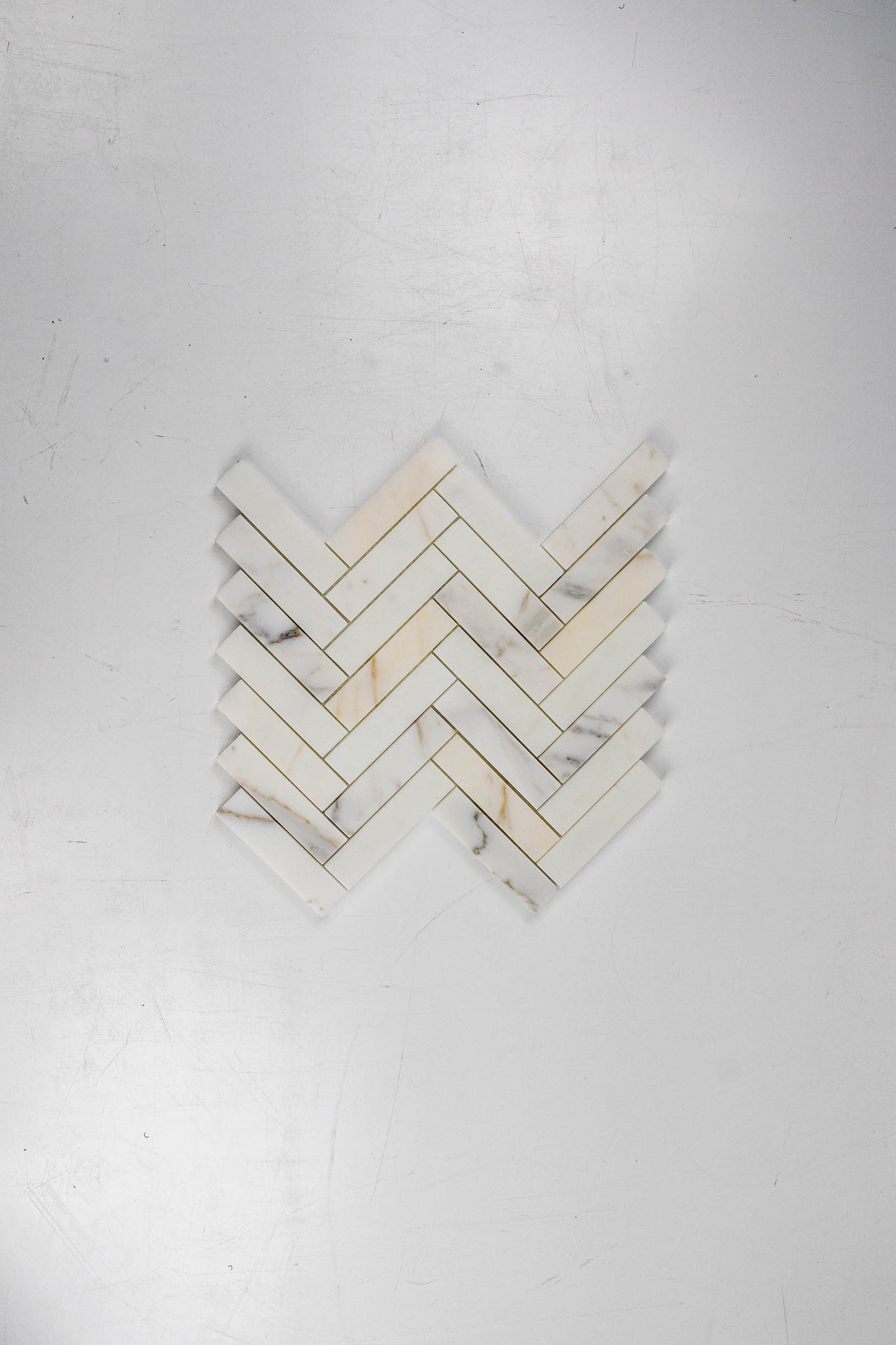 1" x 4" Herringbone - Calacatta