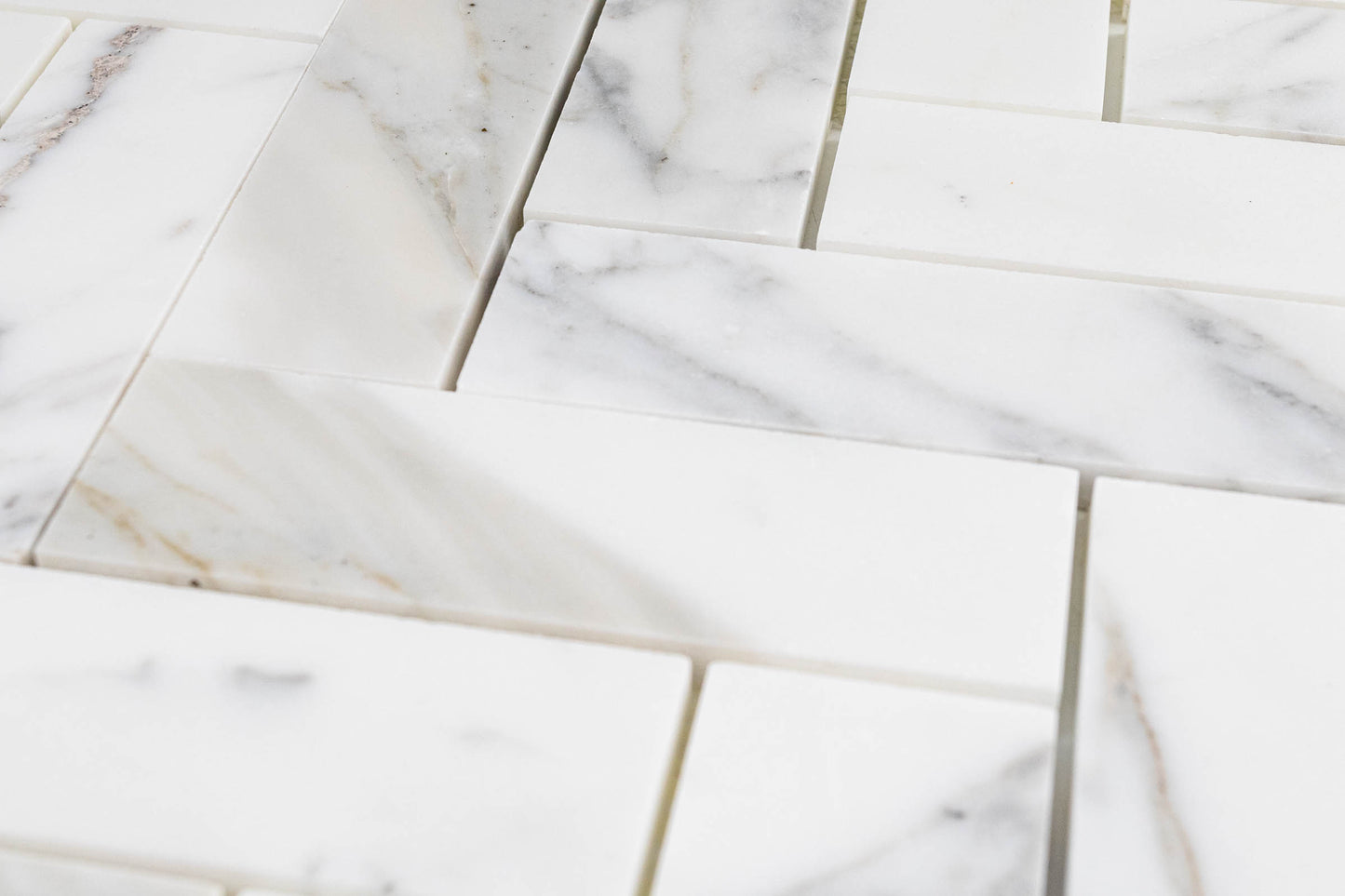 2" x 6" Herringbone - Calacatta