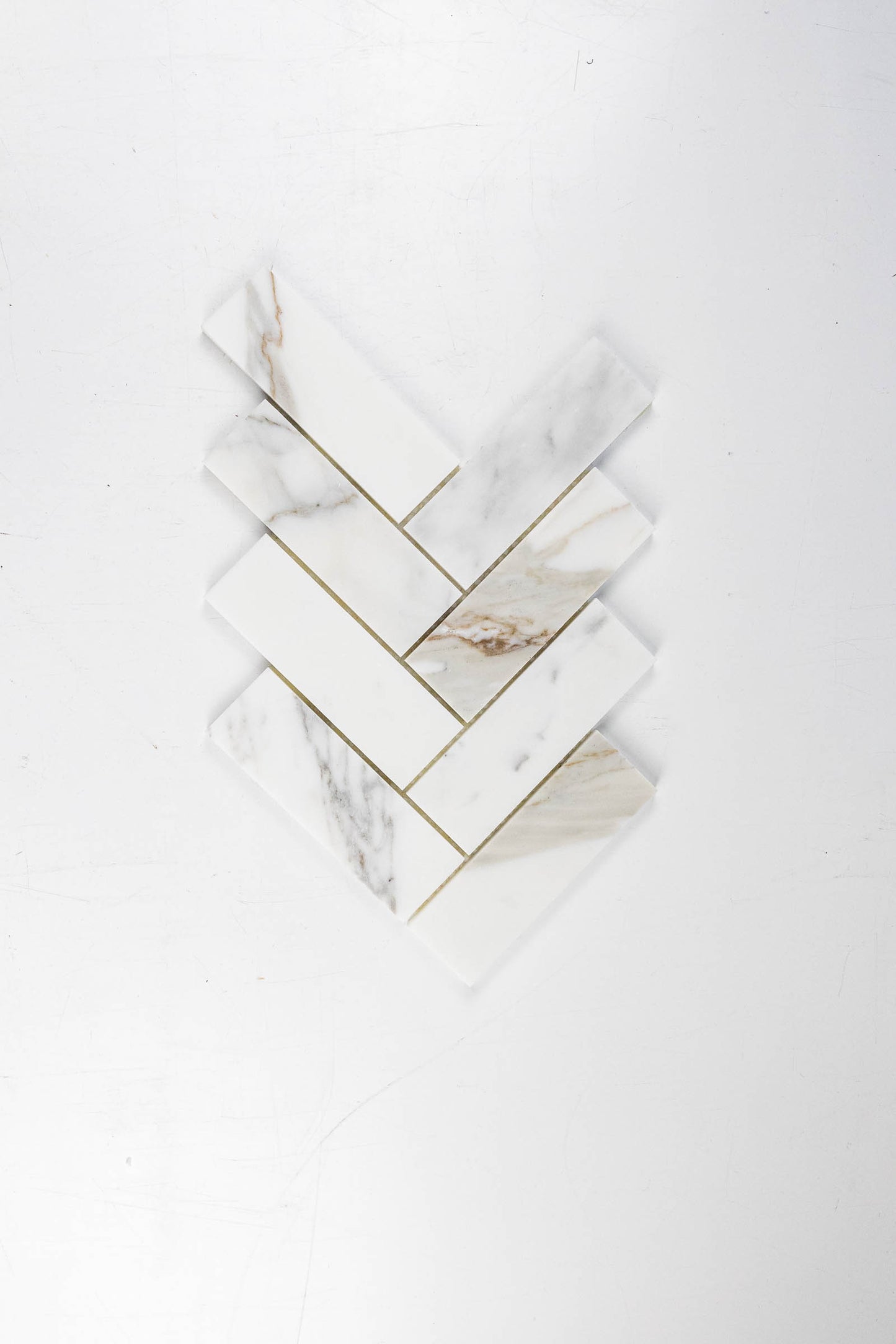 2" x 6" Herringbone - Calacatta