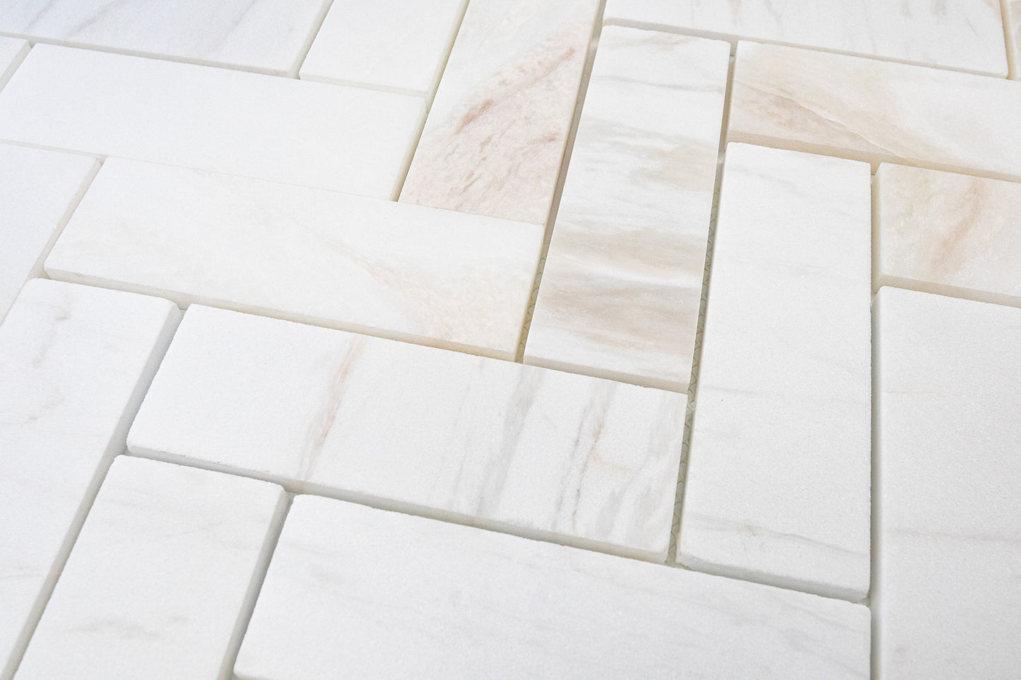 2" x 6" Herringbone - Ice Onyx