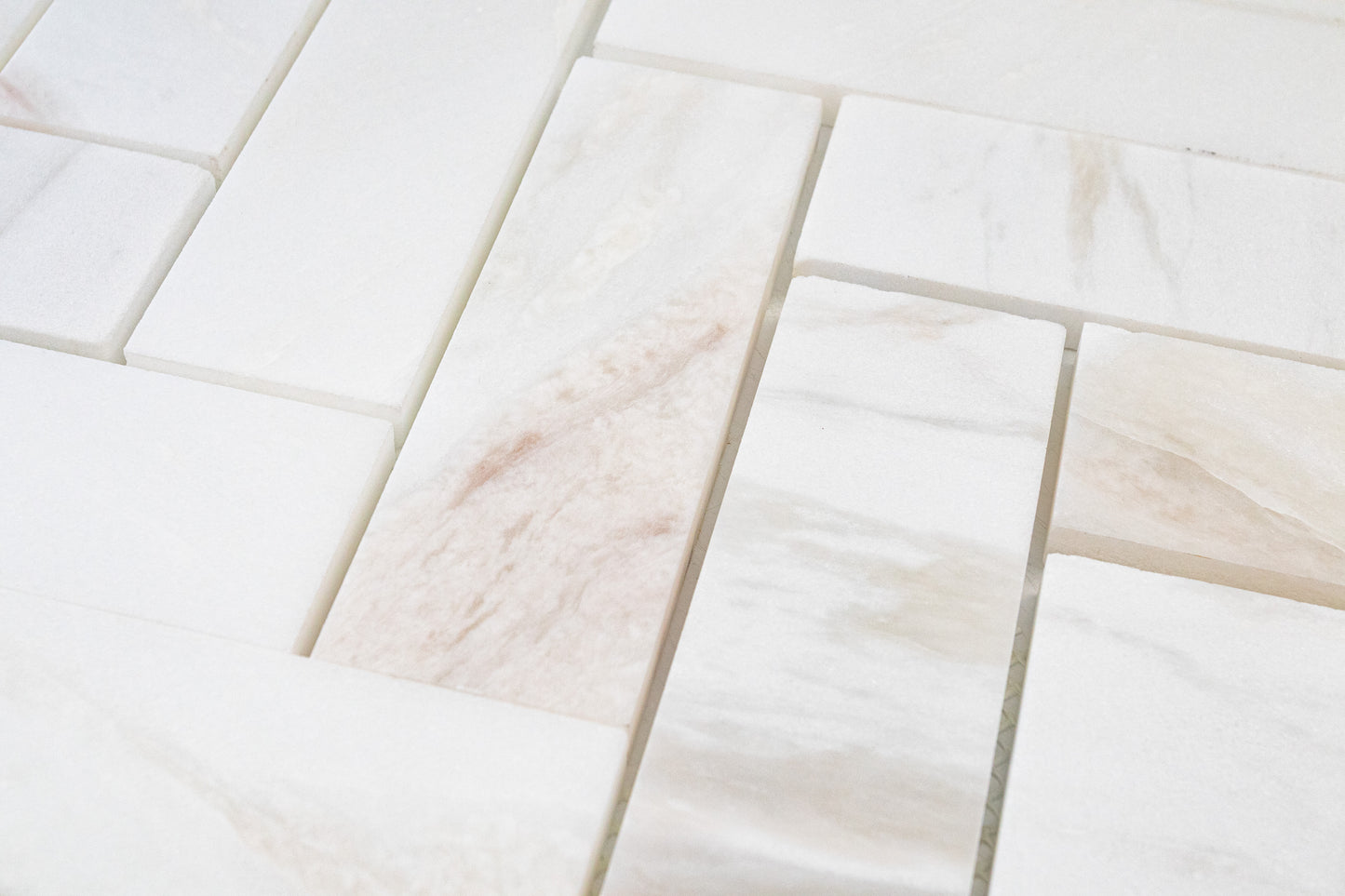 2" x 6" Herringbone - Ice Onyx