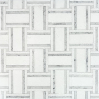 Grand Bacon - Thassos with Carrara Strip