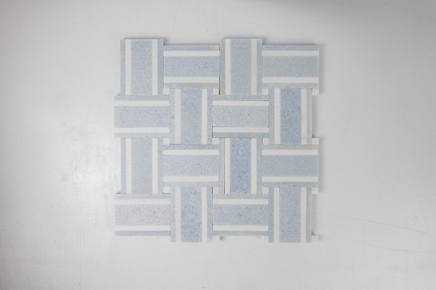 Grand Bacon - Blue Celeste with Thassos Strip