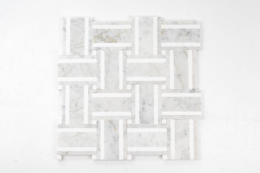 Grand Bacon - Carrara with Thassos Strip