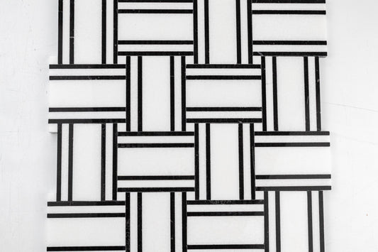 Grand Bacon - Thassos with Black Strip