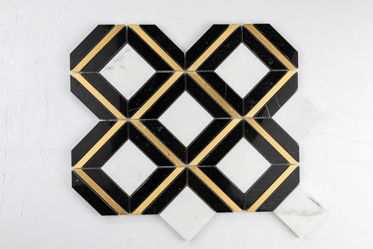 Mazuma - Calacatta, Nero Marquina, Brass