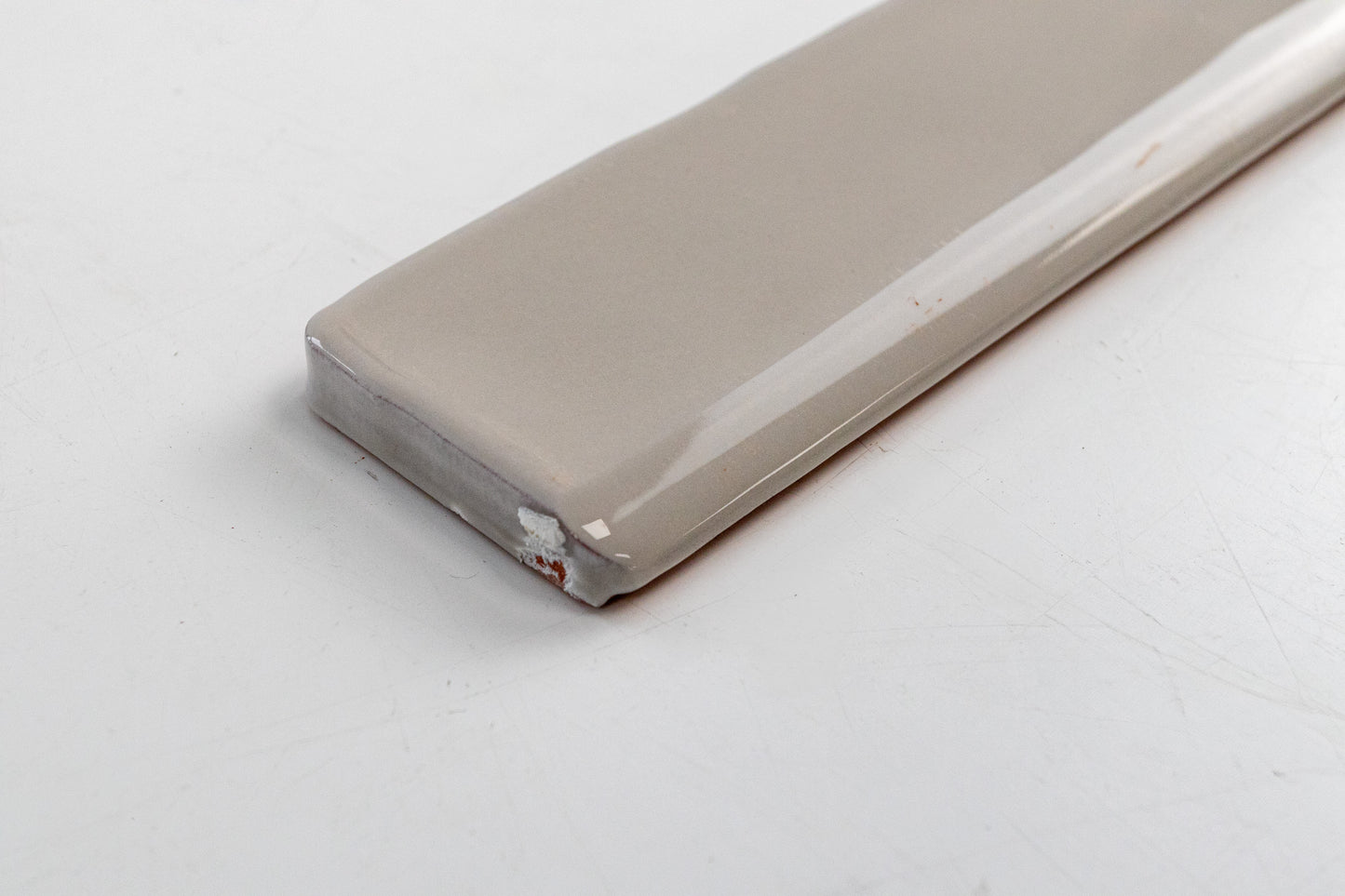 Bridgwood Rustic Light Grey Glossy 2" x 10" Bullnose