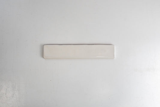 Bridgwood Rustic White Glossy 2" x 10" Bullnose