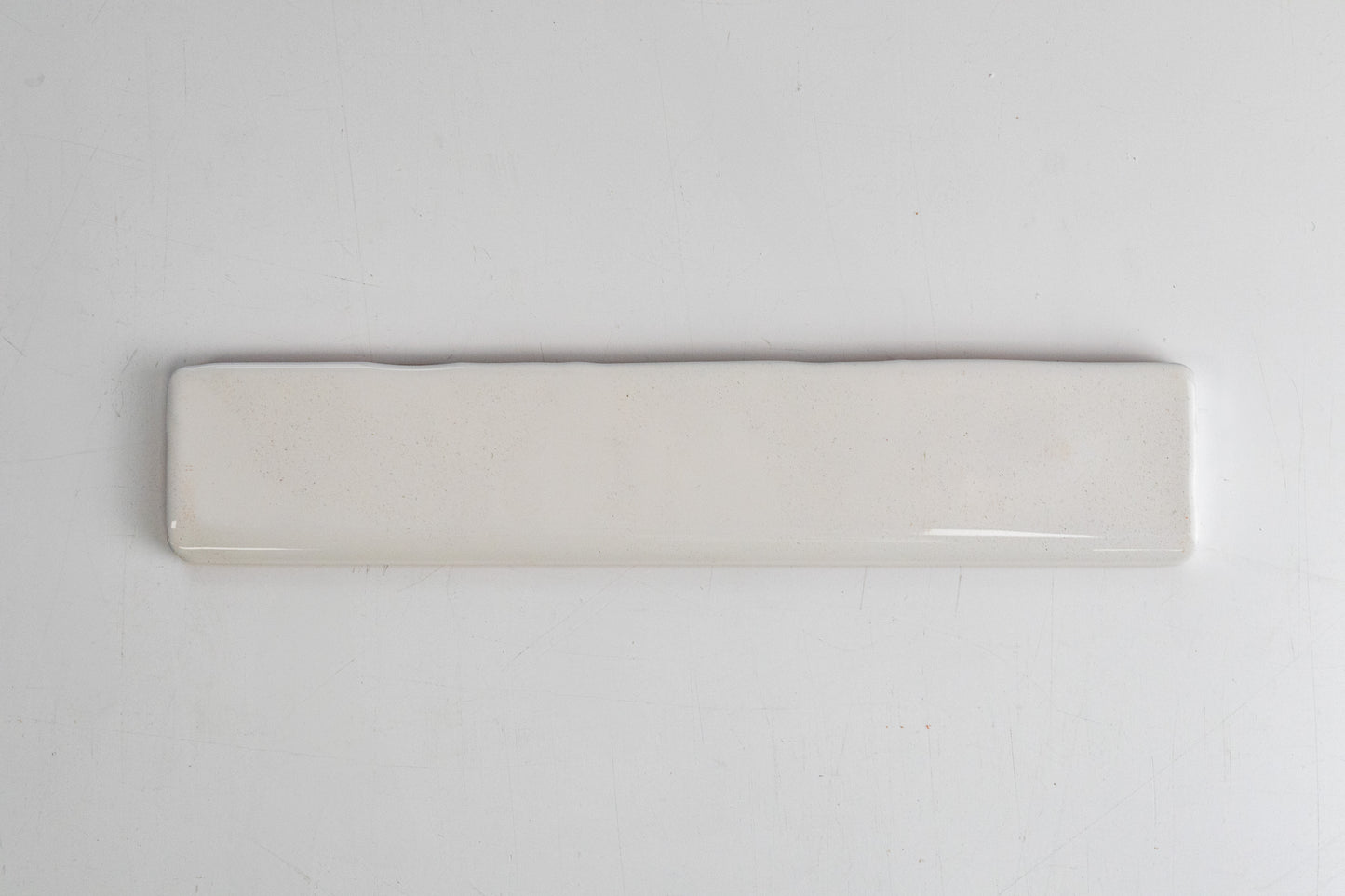 Bridgwood Rustic White Glossy 2" x 10" Bullnose