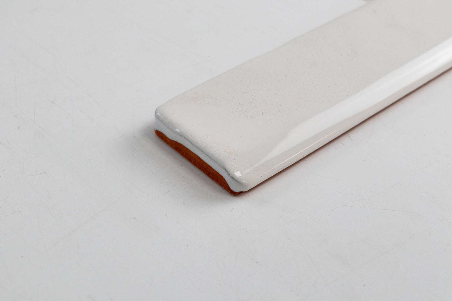 Bridgwood Rustic White Glossy 2" x 10" Bullnose
