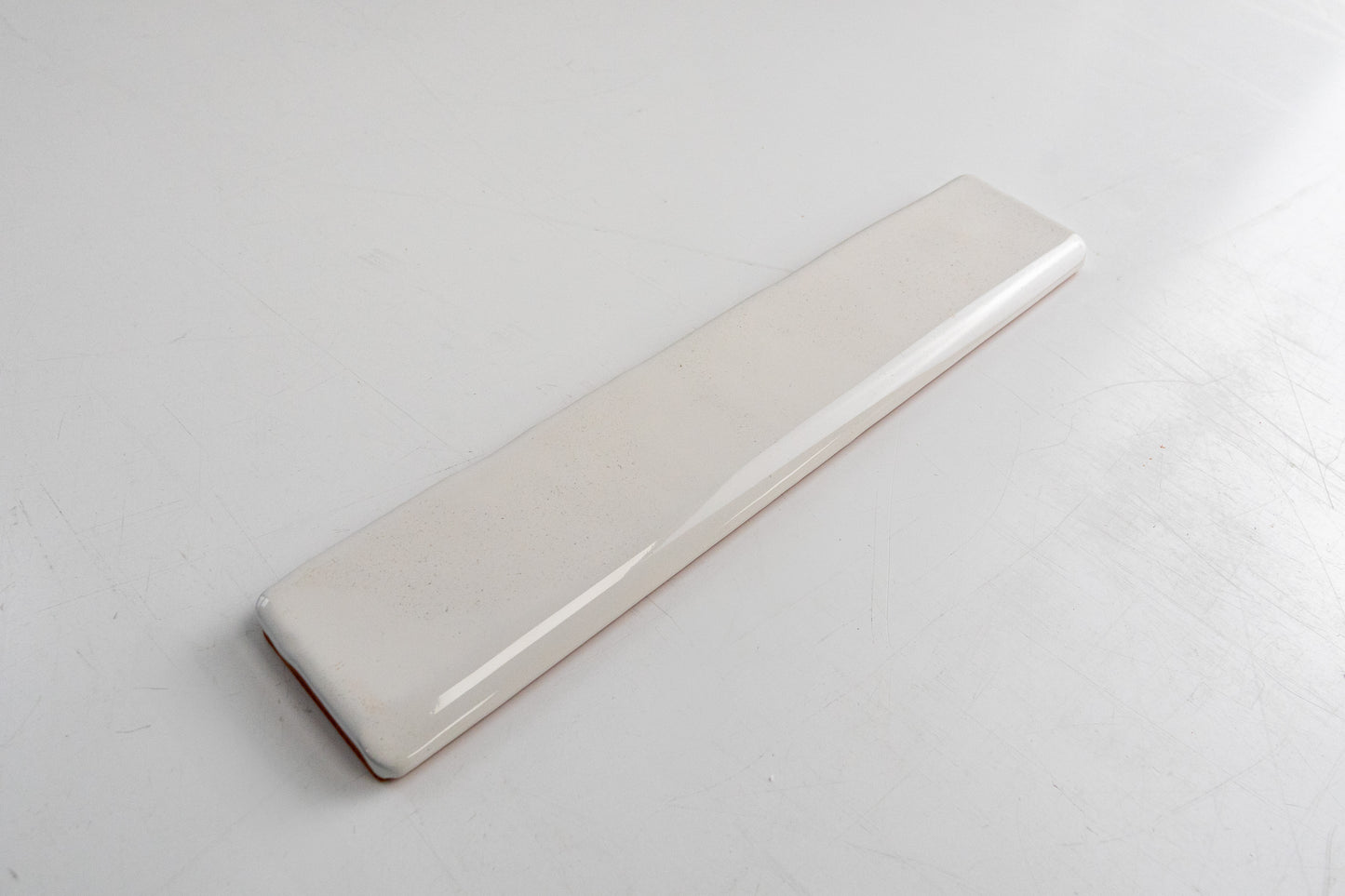 Bridgwood Rustic White Glossy 2" x 10" Bullnose