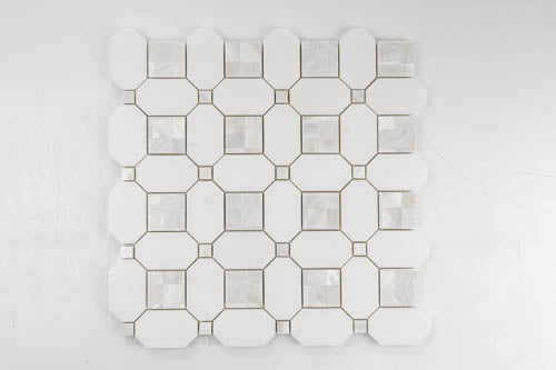 Thassos & Mother of Pearl Quadrato