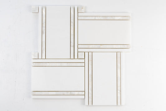 Venti Bacon - Thassos with Mother of Pearl Strip