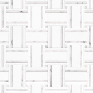 Grand Bacon - Thassos with Carrara Strip
