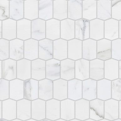 Elongated Hexagon - Calacatta