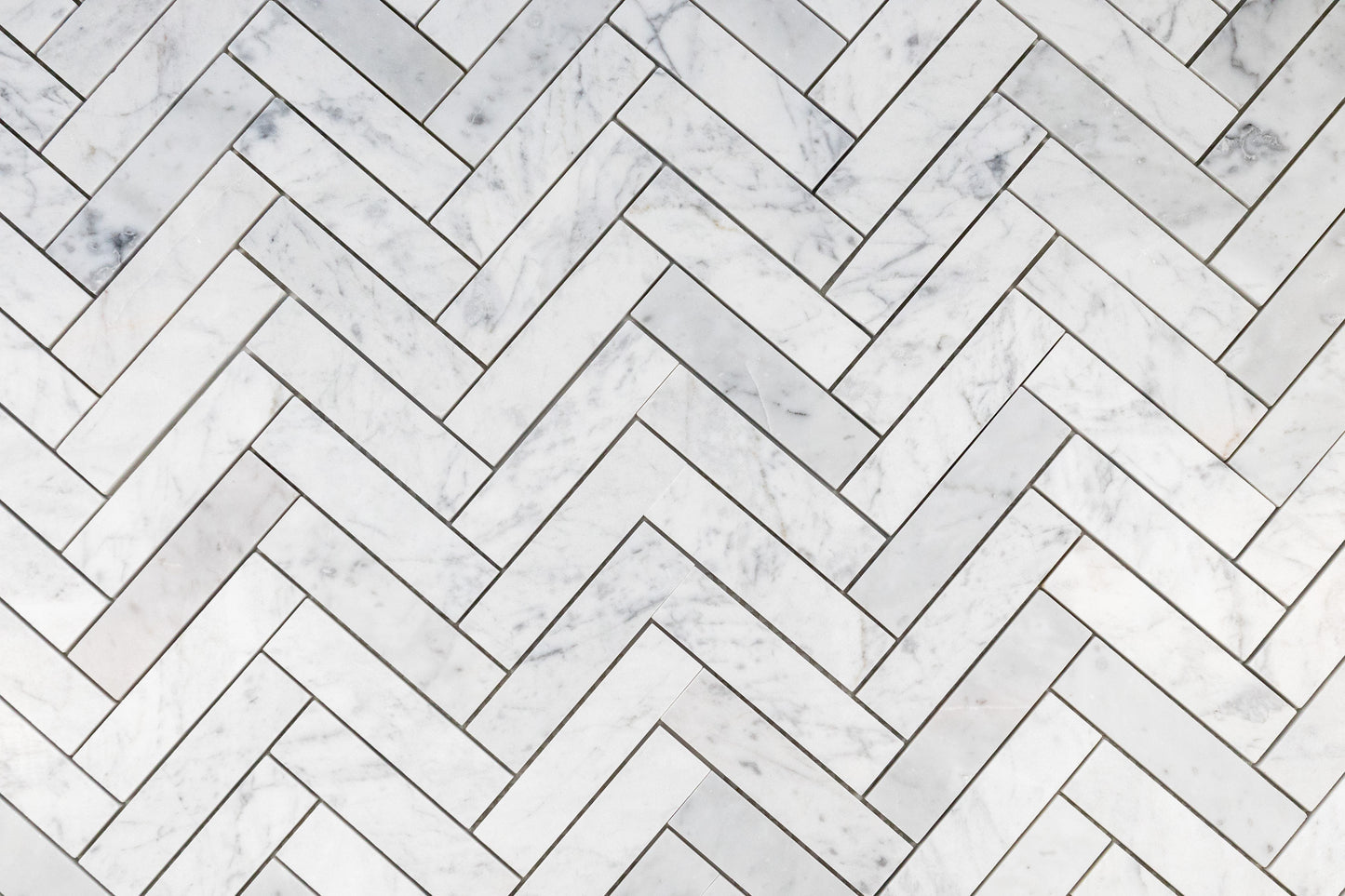 1" x 4" Herringbone - Carrara