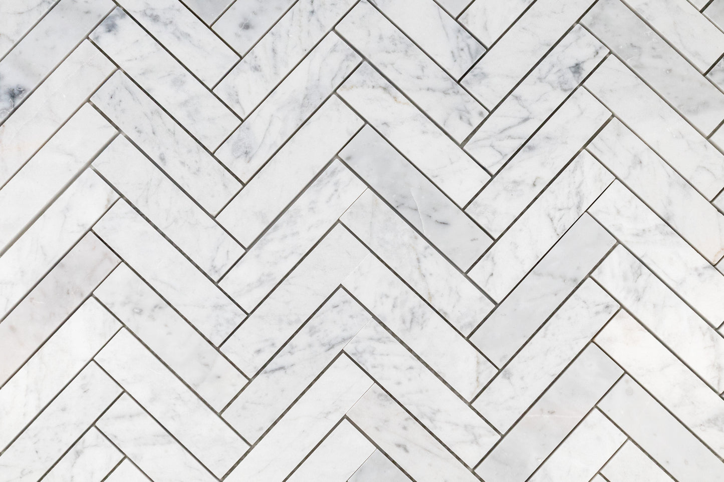 1" x 4" Herringbone - Carrara