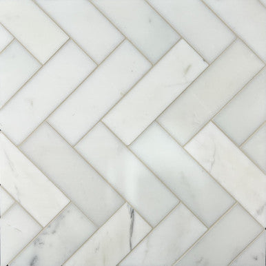 2" x 6" Herringbone - Calacatta