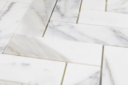 2" x 6" Herringbone - Calacatta