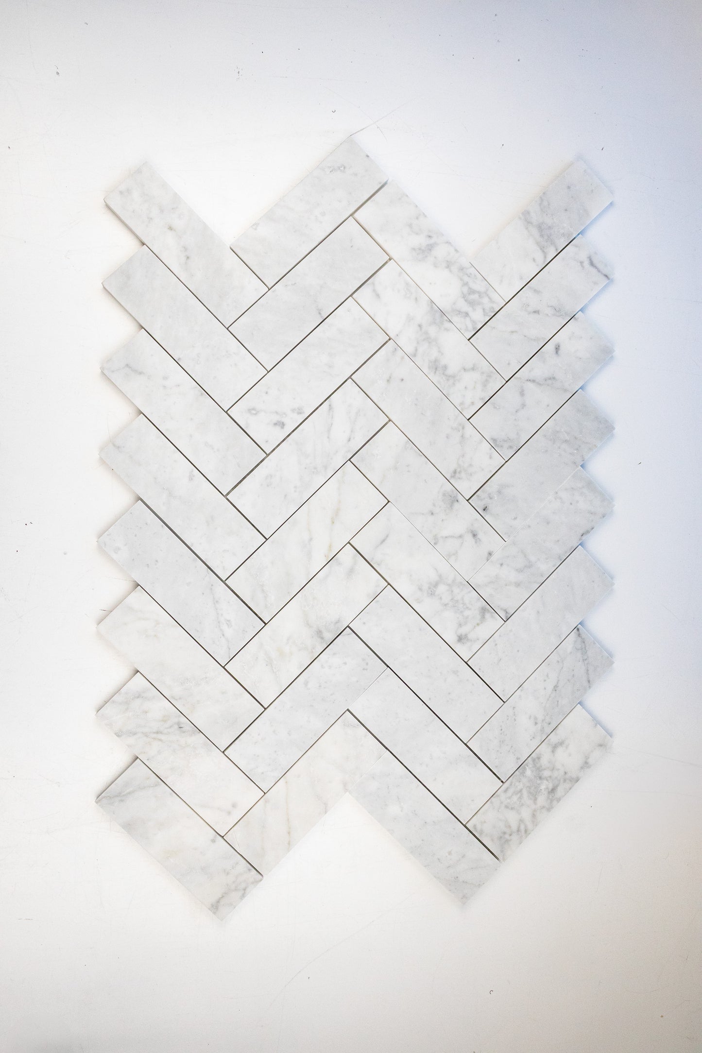2" x 6" Herringbone - Carrara