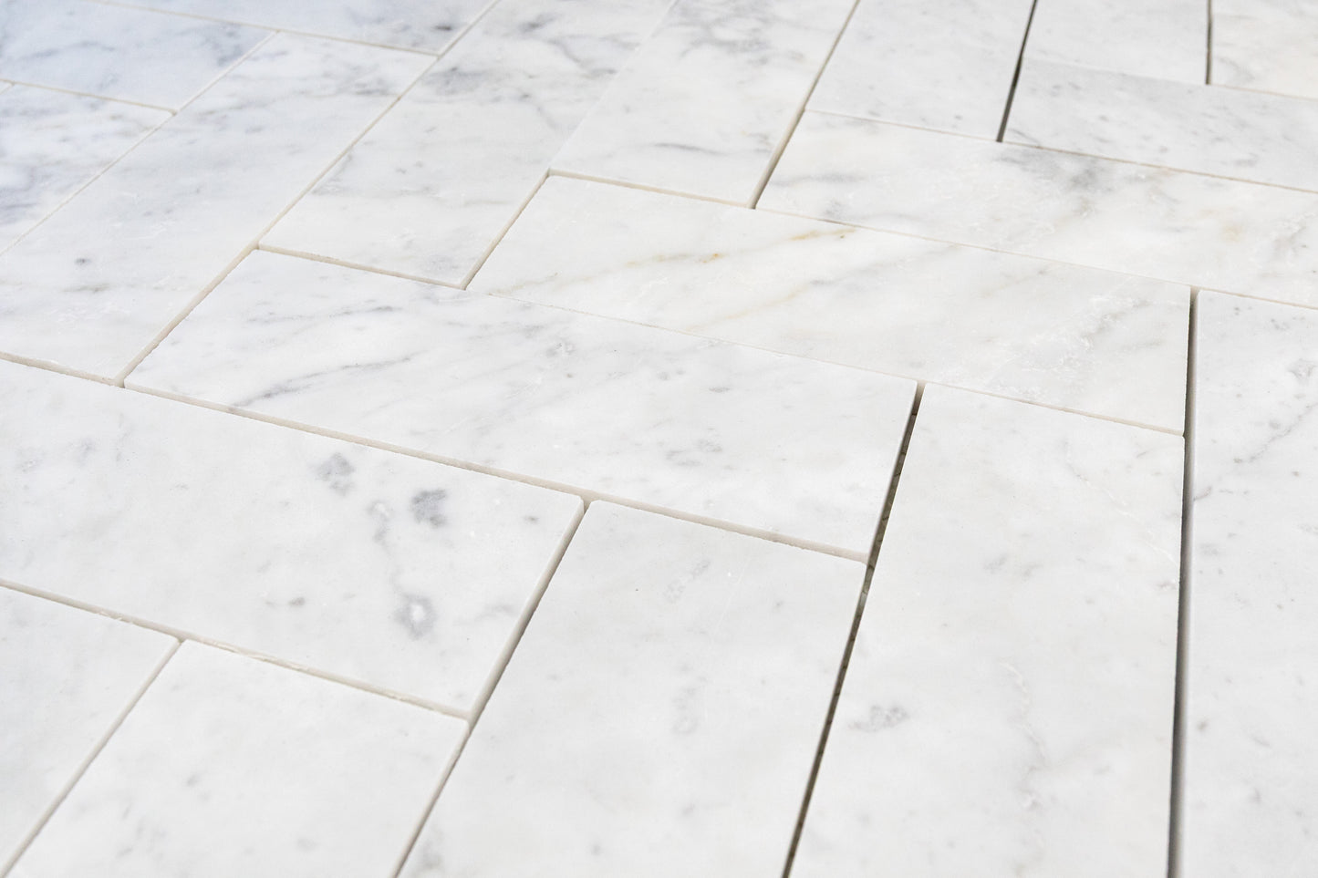 2" x 6" Herringbone - Carrara
