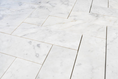 2" x 6" Herringbone - Carrara