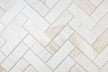 2" x 6" Herringbone - Ice Onyx