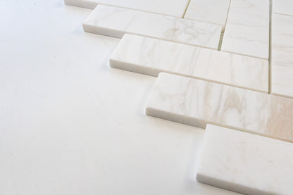 2" x 6" Herringbone - Ice Onyx