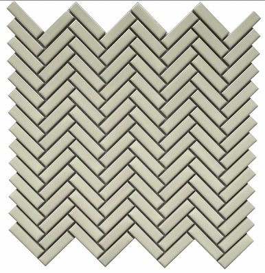 Bridgewood Ceramic Herringbone Glossy White