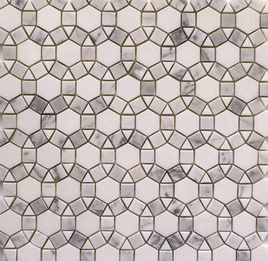 Sunflower Mosaic - Thassos & Carrara