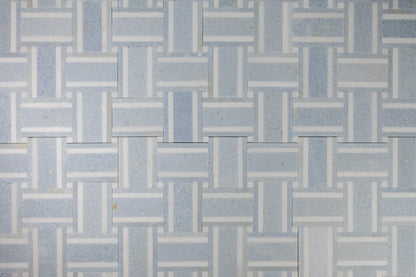 Grand Bacon - Blue Celeste with Thassos Strip