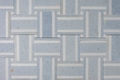 Grand Bacon - Blue Celeste with Thassos Strip