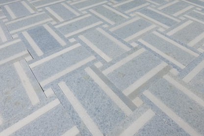 Grand Bacon - Blue Celeste with Thassos Strip