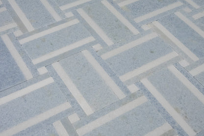Grand Bacon - Blue Celeste with Thassos Strip