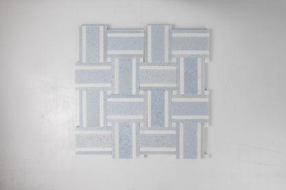 Grand Bacon - Blue Celeste with Thassos Strip