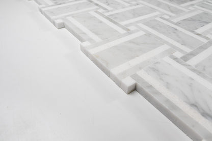 Grand Bacon - Carrara with Thassos Strip