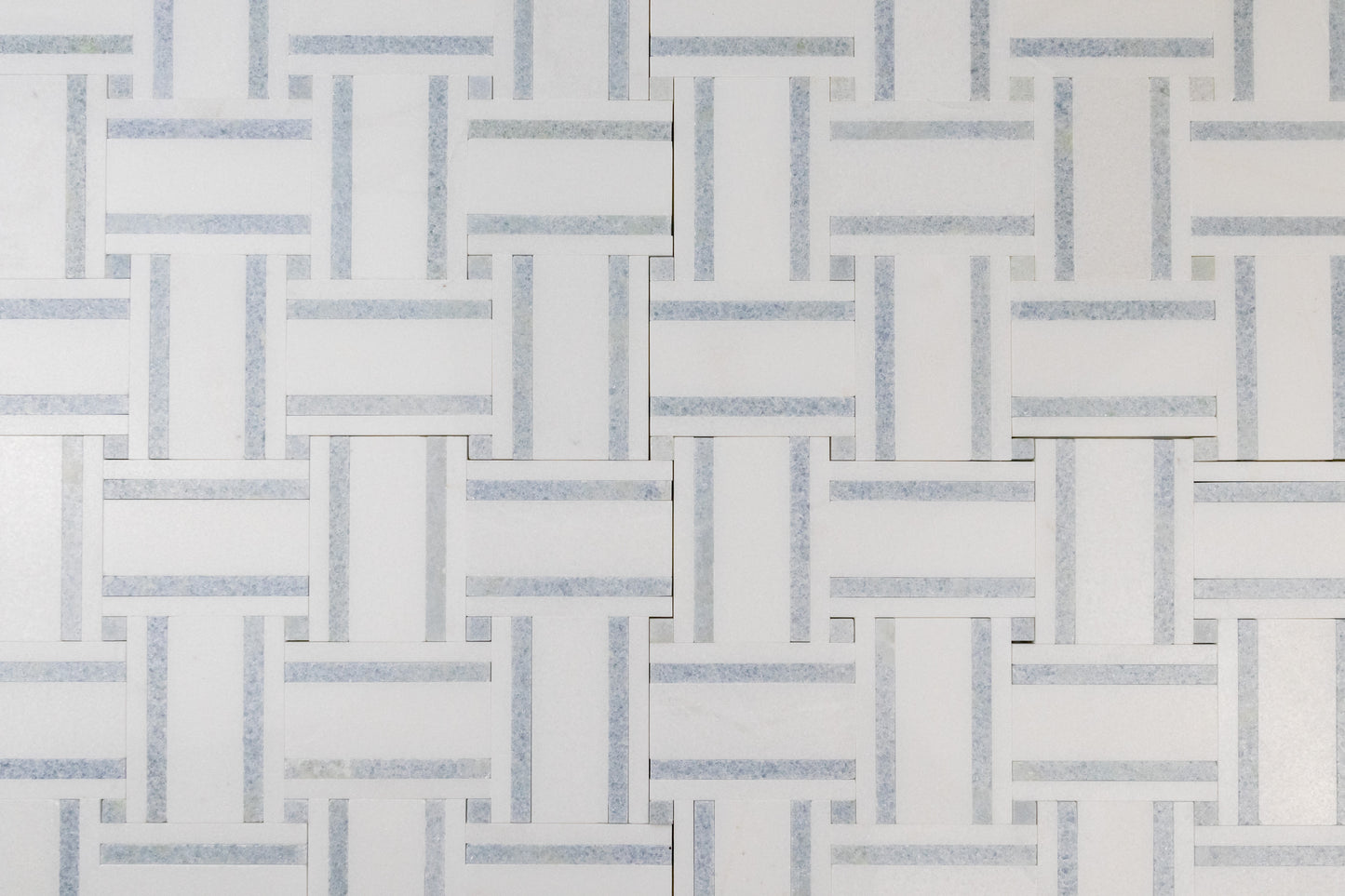 Grand Bacon - Thassos with Blue Celeste Strip
