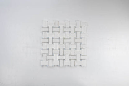 Medium Basketweave - Dolomite with Blue Celeste Dot
