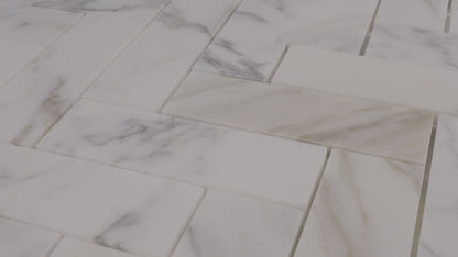 2" x 6" Herringbone - Calacatta