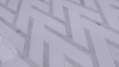 Chevron Weave - Thassos & Carrara