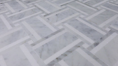 Grand Bacon - Carrara with Thassos Strip