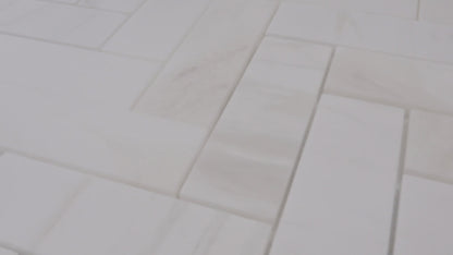 2" x 6" Herringbone - Ice Onyx