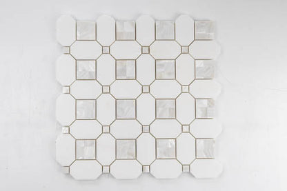 Thassos & Mother of Pearl Quadrato