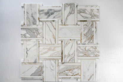 Venti Bacon - Calacatta Gold Polished + Thassos Honed