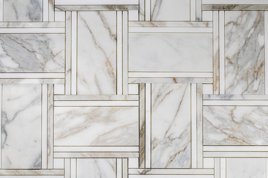 Venti Bacon - Calacatta Gold Polished + Thassos Honed