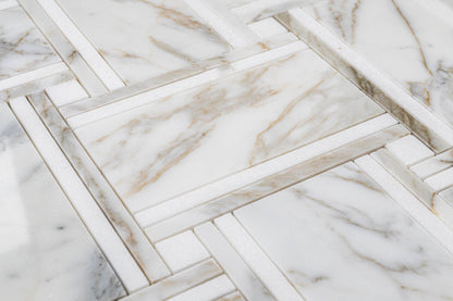 Venti Bacon - Calacatta Gold Polished + Thassos Honed