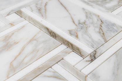 Venti Bacon - Calacatta Gold Polished + Thassos Honed